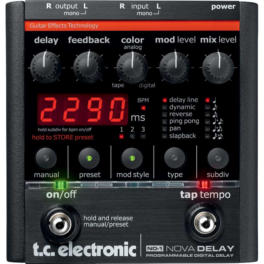 TC Electronic ND-1 Nova Delay Cutaway Guitar Magazine