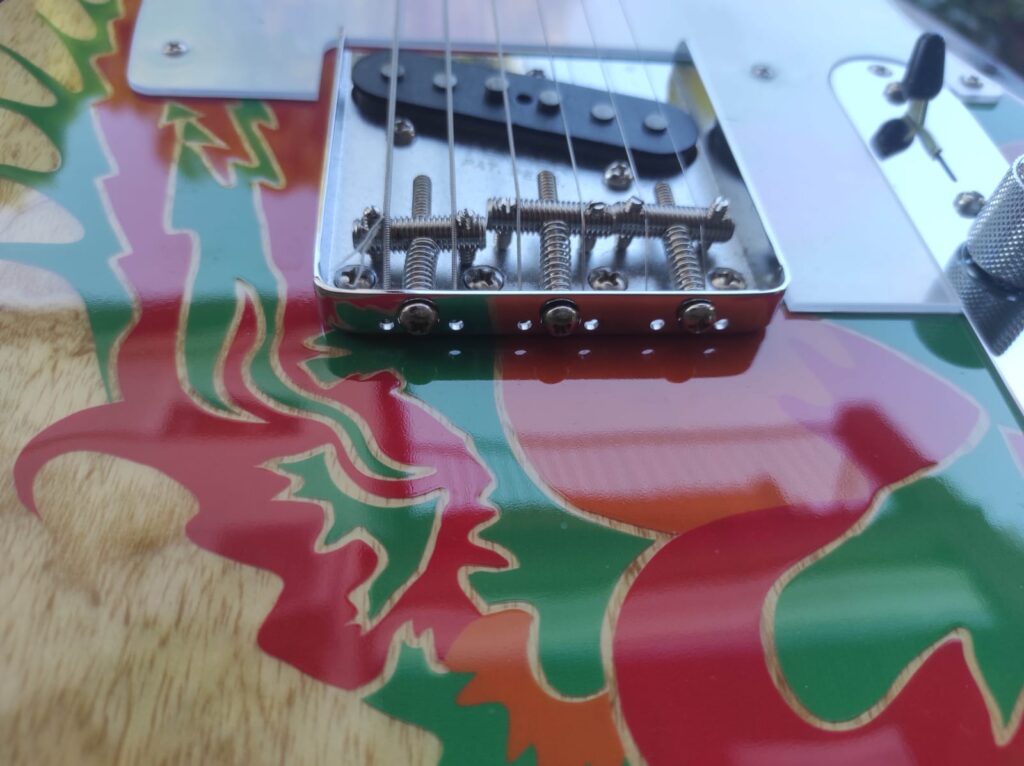 Fender Jimmy Page Telecaster, detalle puente