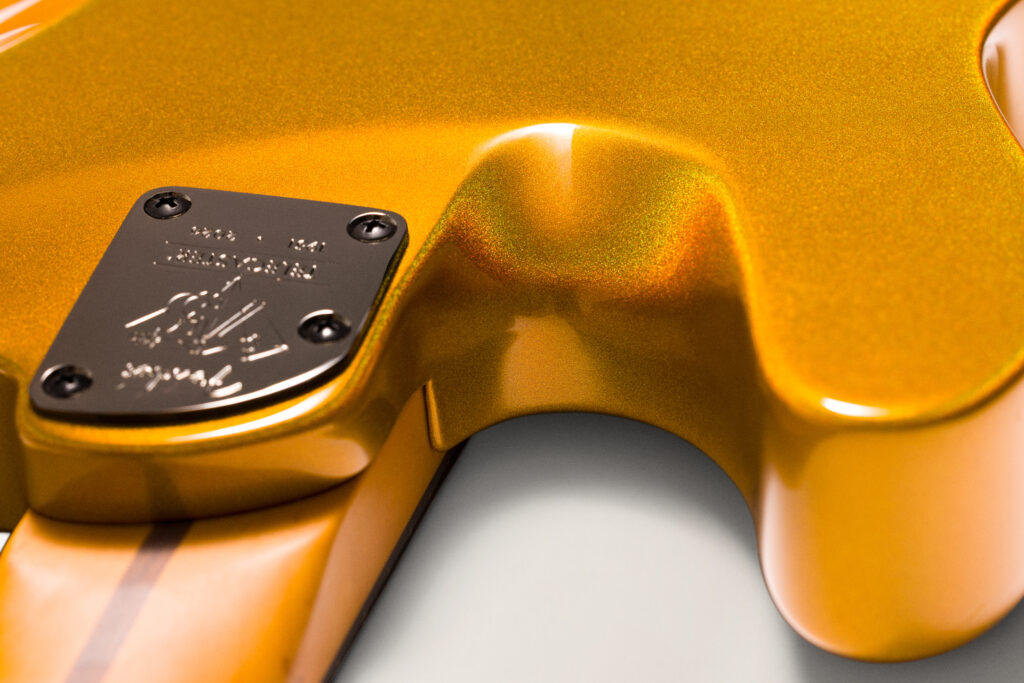 Fender Telecaster American Ultra II 75 Aniversario, detalle neckplate