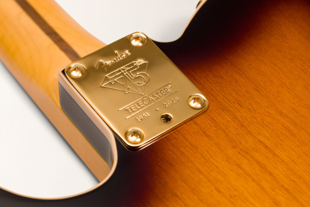 Fender 75 Anniversary Professional II Custom Telecaster, detalle neckplate